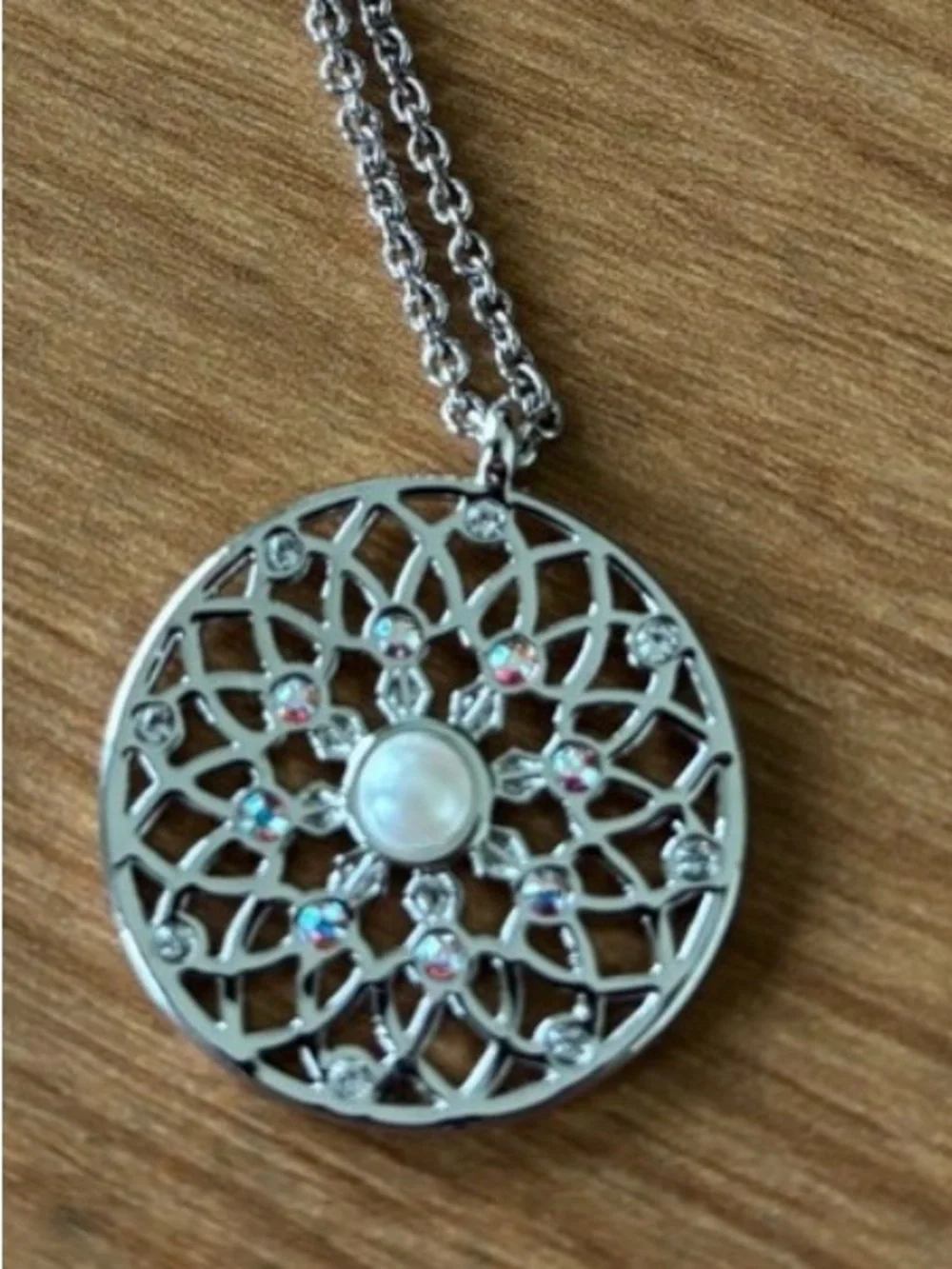 NWT Touchstone Crystal “Lacework” Necklace; Retired